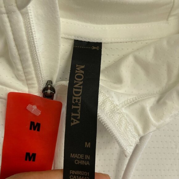 NWOT Mondetta Women's M Ivory Zip-Up Hoodie Light Jacket - Picture 5 of 8